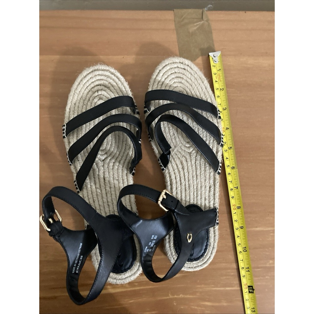 Coach Carissa Black Espadrille Sandals size‎ 8